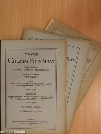 Magyar Chemiai Folyóirat 1934. január-december