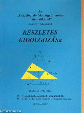 Az "Összefoglaló feladatgyűjtemény matematikából" című könyv feladatainak részletes kidolgozása XIV. fejezet