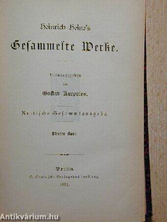 Heinrich Heine's Gesammelte Werke 4.