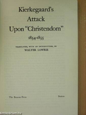 Attack upon 'Christendom'