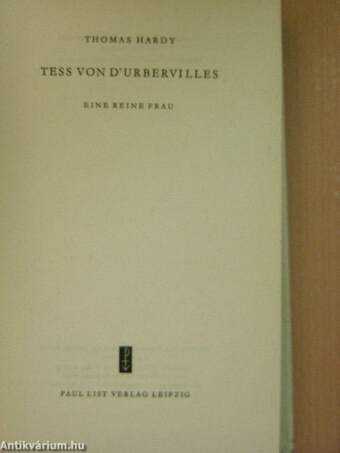 Tess von D'Urbervilles