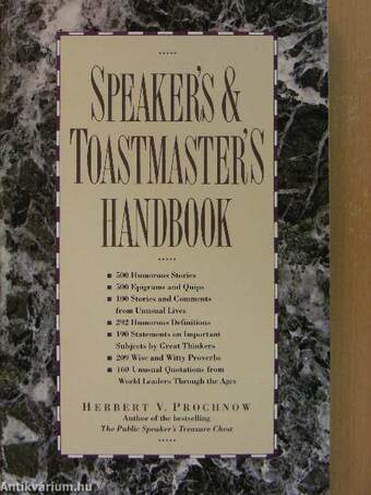 Speaker's & Toastmaster's Handbook