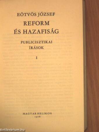 Reform és hazafiság I-III.