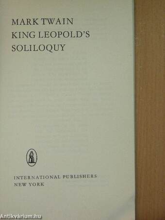 King Leopold's soliloquy