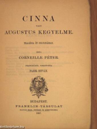 Cinna vagy Augustus kegyelme