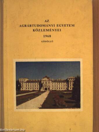 Az Agrártudományi Egyetem közleményei 1968.