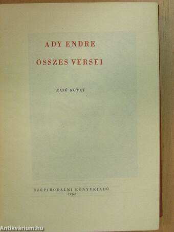 Ady Endre összes versei I-II.