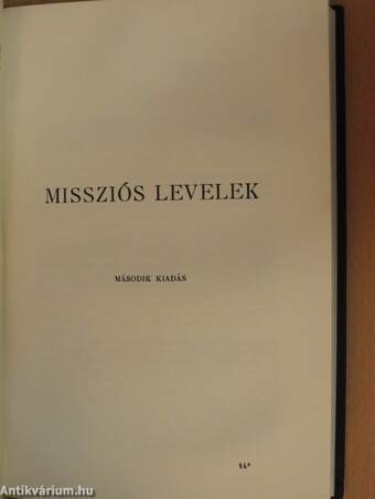 Isten és a világ/Missziós levelek