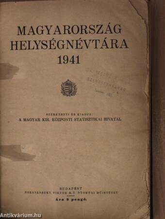 Magyarország helységnévtára 1941