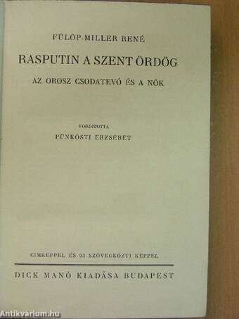 Rasputin a szent ördög