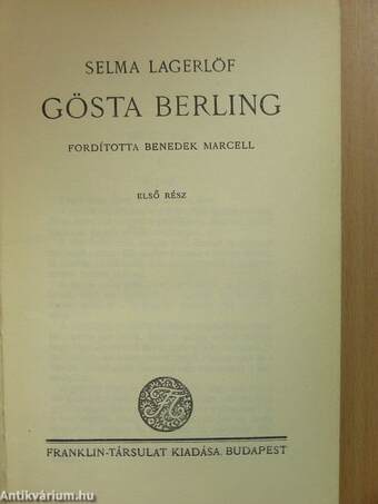 Gösta Berling I-II.