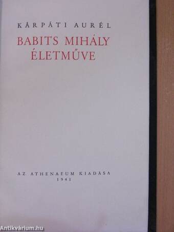 Babits Mihály életműve