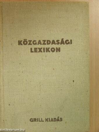 Közgazdasági lexikon