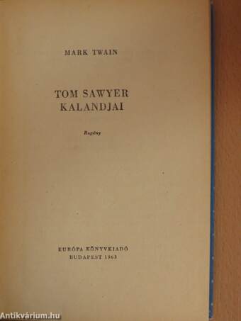 Tom Sawyer kalandjai