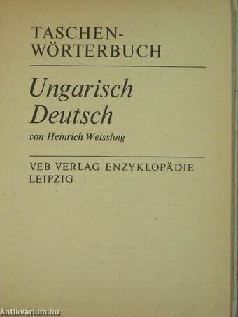 Taschenwörterbuch Ungarisch-Deutsch