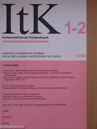 Irodalomtörténeti Közlemények 1999/1-6.