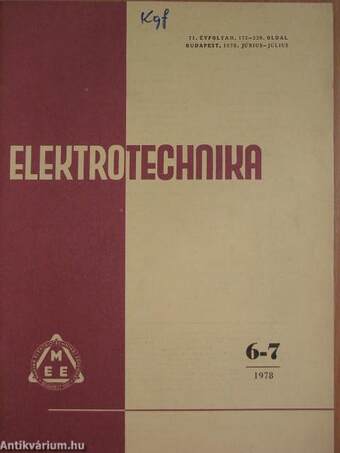Elektrotechnika 1978. június-július