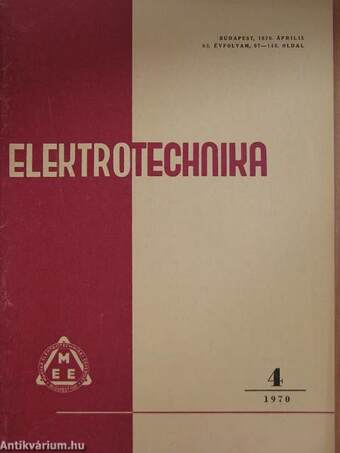 Elektrotechnika 1970. április