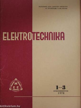 Elektrotechnika 1970. január-március