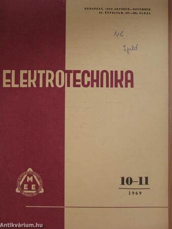 Elektrotechnika 1969. október-november
