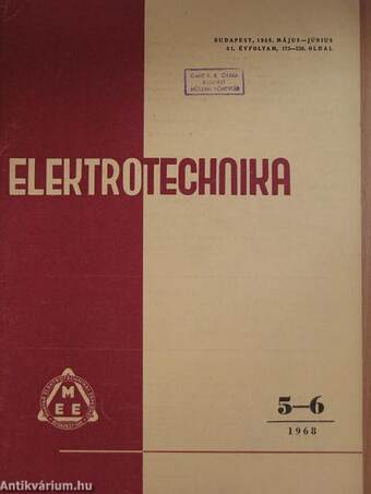 Elektrotechnika 1968. május-június