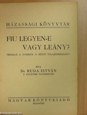 Fiu legyen-e vagy leány?