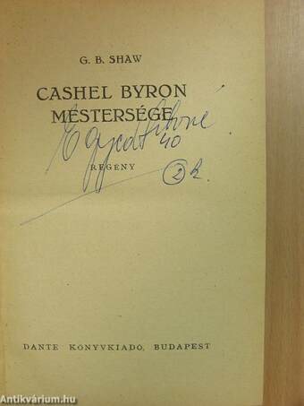 Cashel Byron mestersége