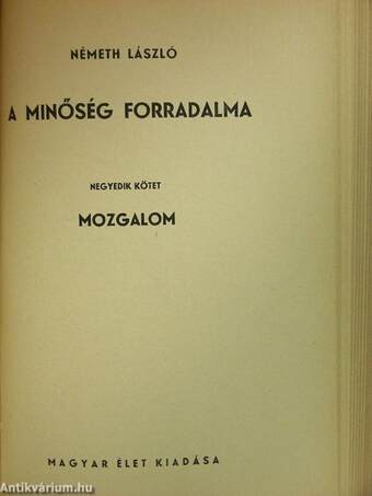 A minőség forradalma I-IV.