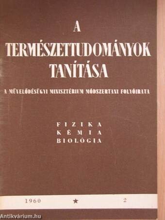 A Természettudományok Tanítása 1960/2.