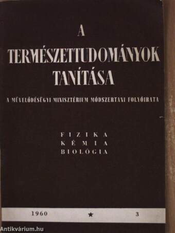 A Természettudományok Tanítása 1960/3.