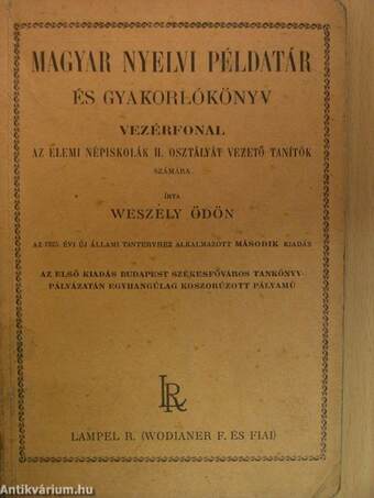 Magyar nyelvi példatár és gyakorlókönyv