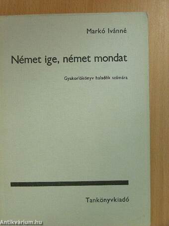 Német ige, német mondat