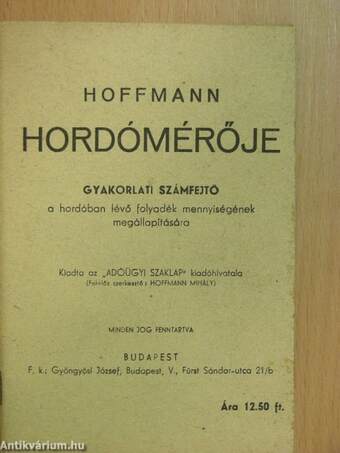 Hoffmann hordómérője