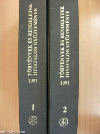 Törvények és rendeletek hivatalos gyűjteménye 1991. 1-2.