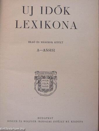 Uj idők lexikona 1-24.