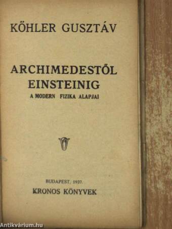 Archimedestől Einsteinig