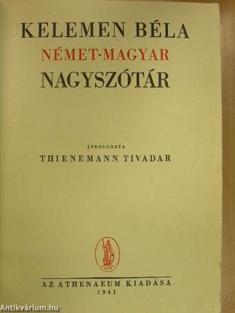 Német-magyar nagyszótár