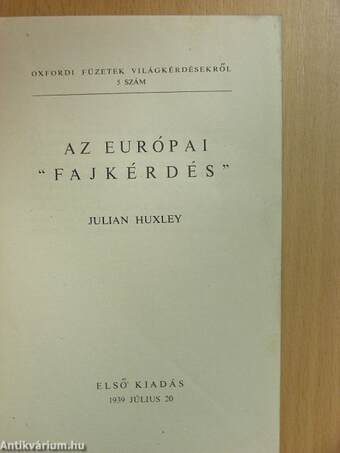 Az európai "fajkérdés"