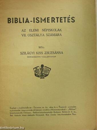 Biblia-ismertetés