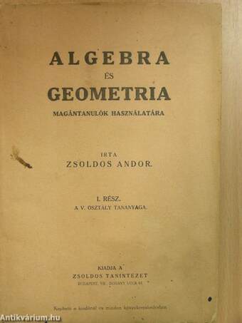 Algebra és geometria I.