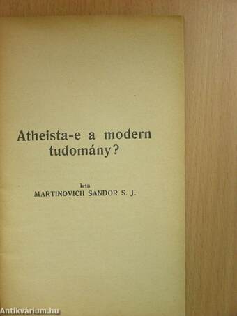 Atheista-e a modern tudomány?