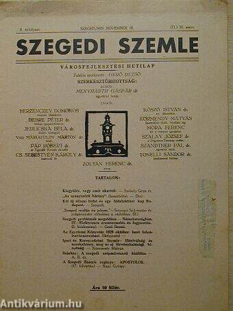 Szegedi Szemle 1929. november 18.