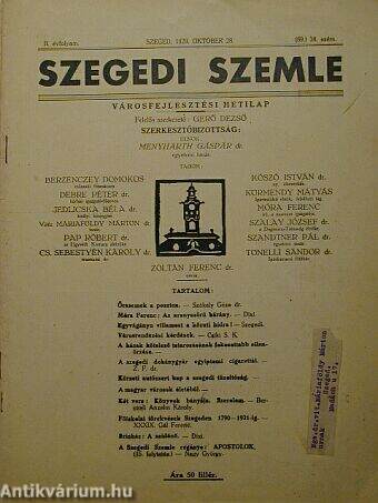 Szegedi Szemle 1929. október 28.