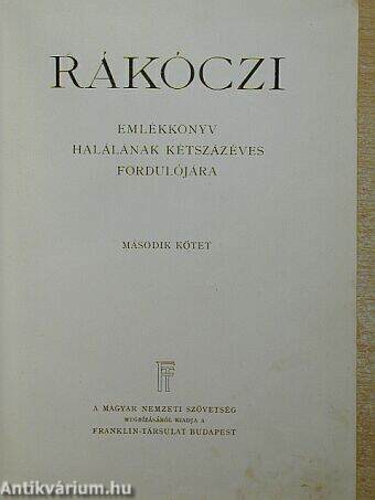 Rákóczi emlékkönyv II. (töredék)