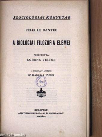 A biológiai filozófia elemei