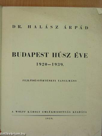 Budapest húsz éve