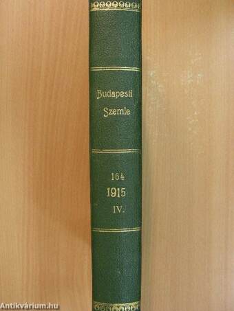 Budapesti Szemle 164. kötet 466-468. szám