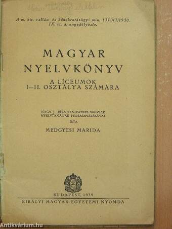 Magyar nyelvkönyv