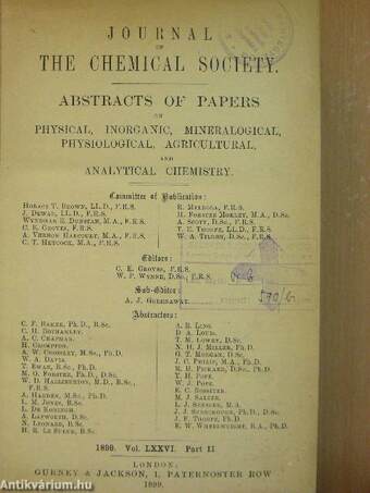 Journal of the Chemical Society 1899/II.