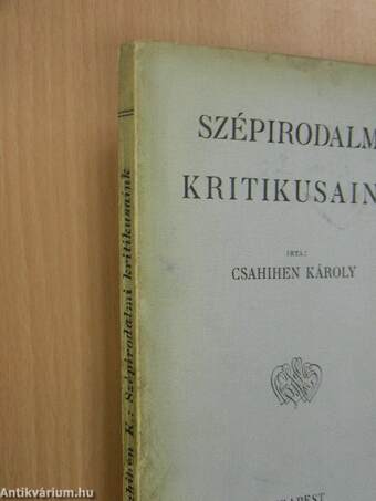 Szépirodalmi kritikusaink